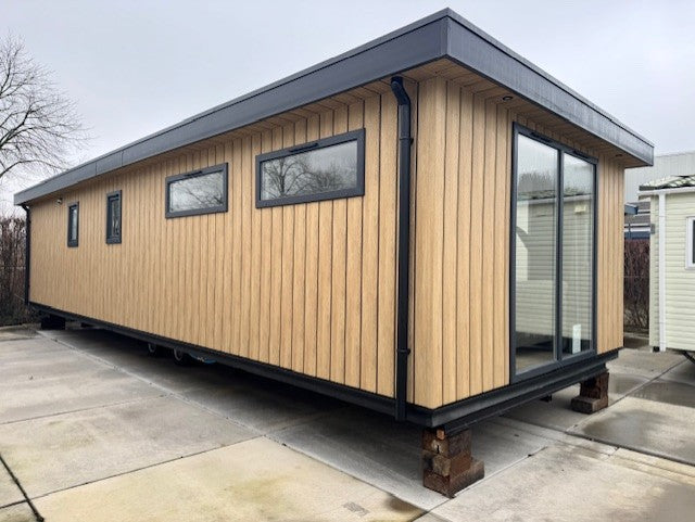 Wartungsfreies Chalet/Pflegeheim 12,00 x 4,00 Meter – 2 Schlafzimmer.